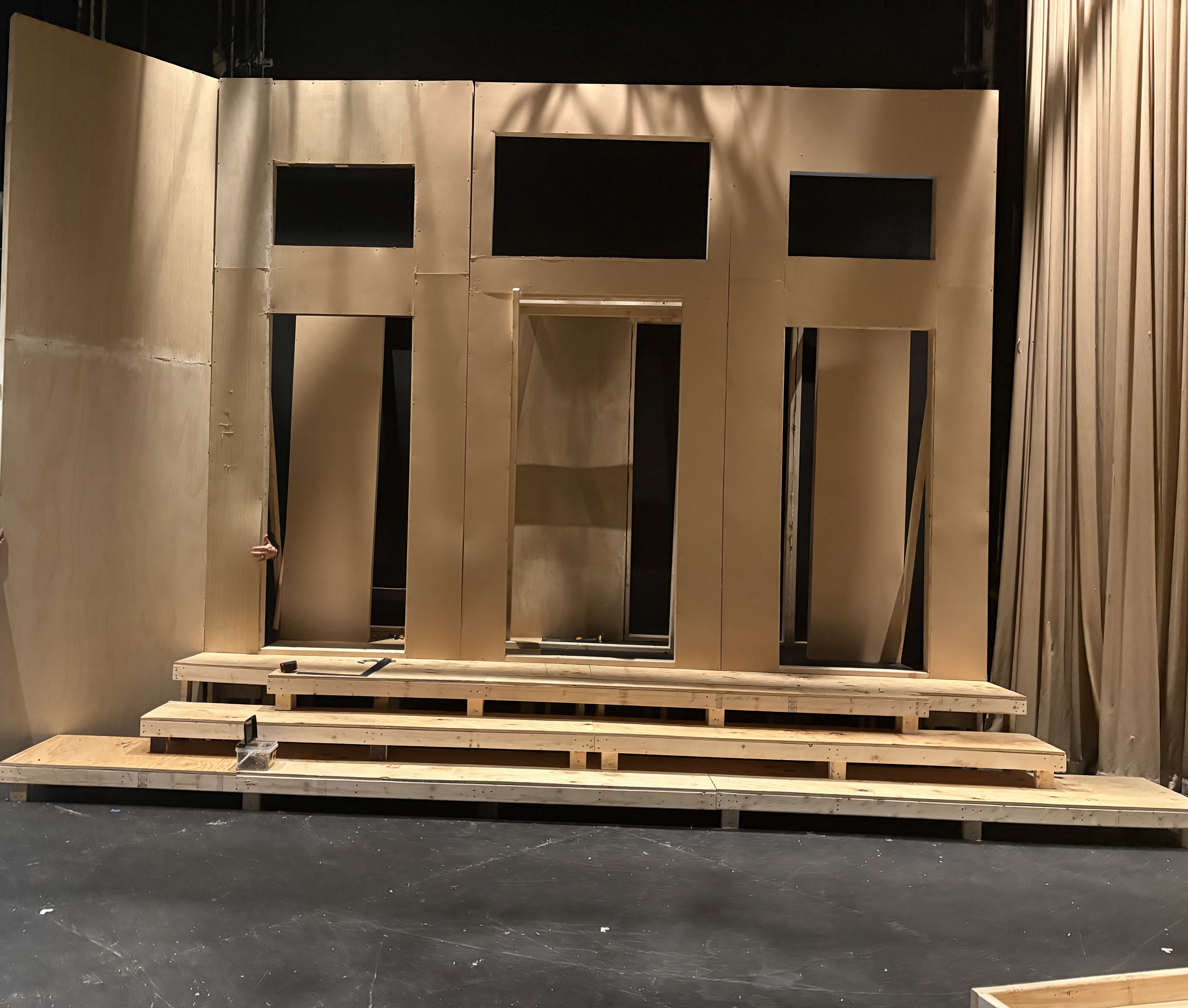 Building our set! For this show I made it a priority to attend all departments meetings, and help wherever I could.