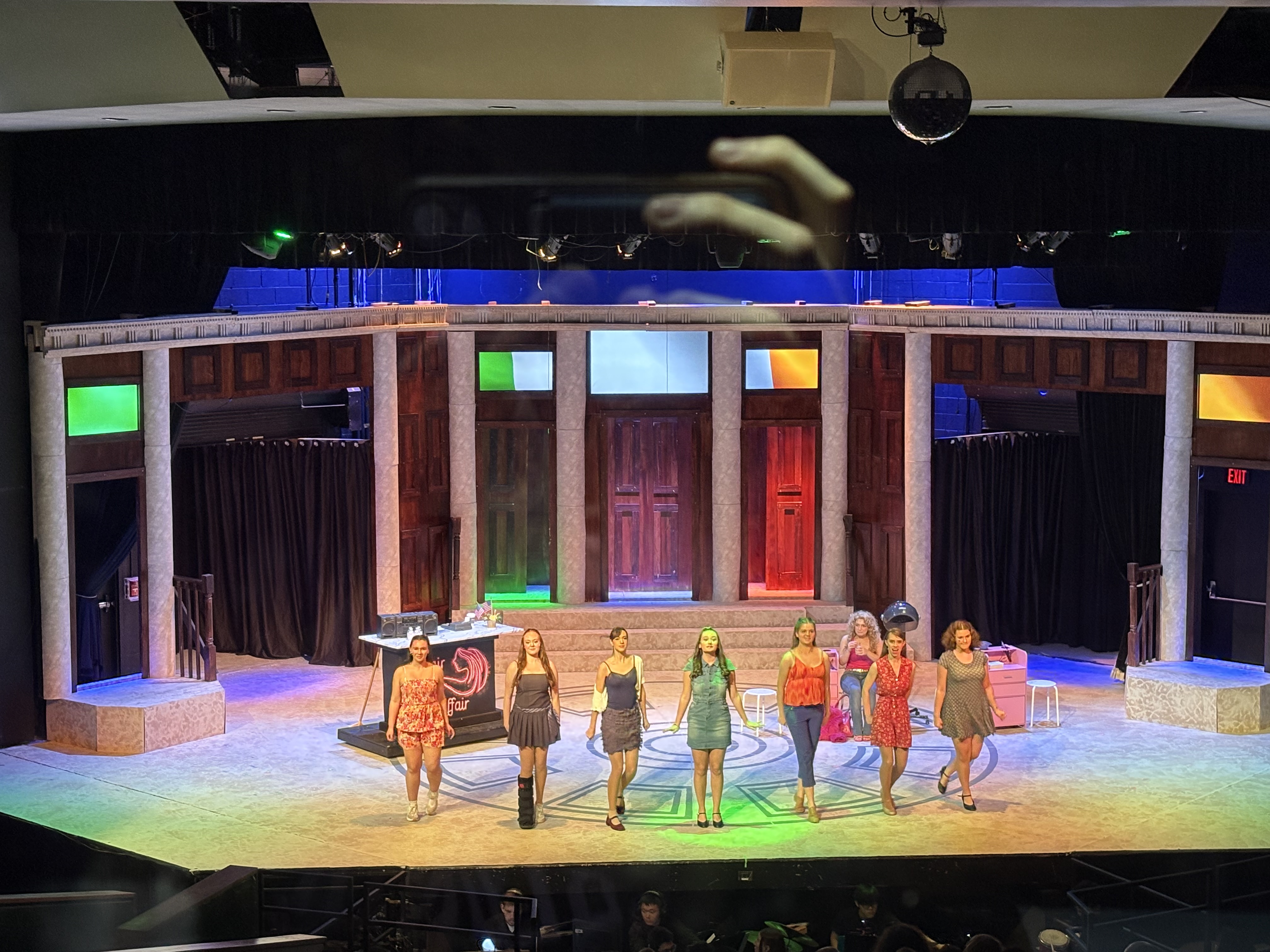 A view of some of the lights that we added into the set.