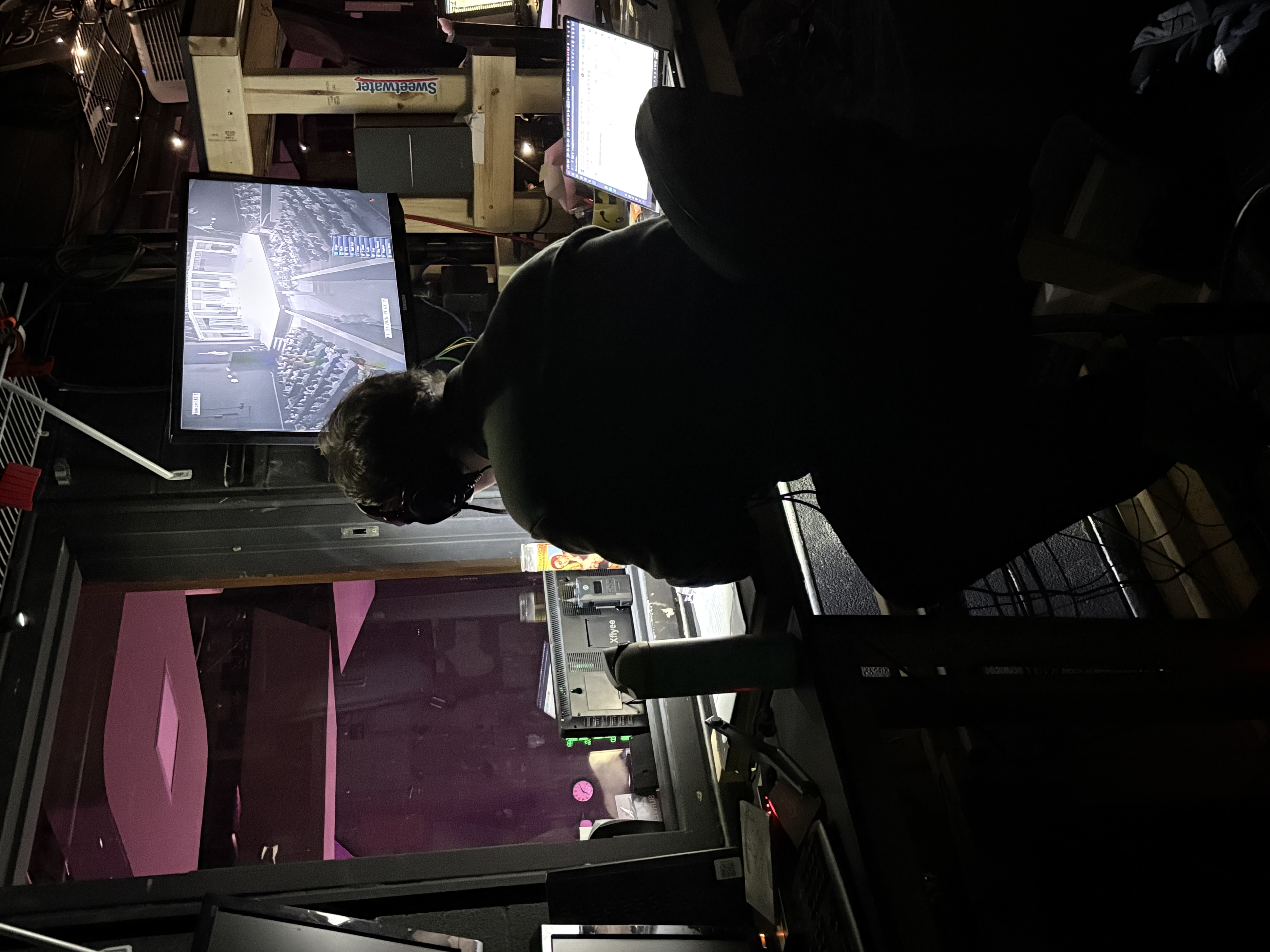 Me sitting at my stage managers desk with CueList open.